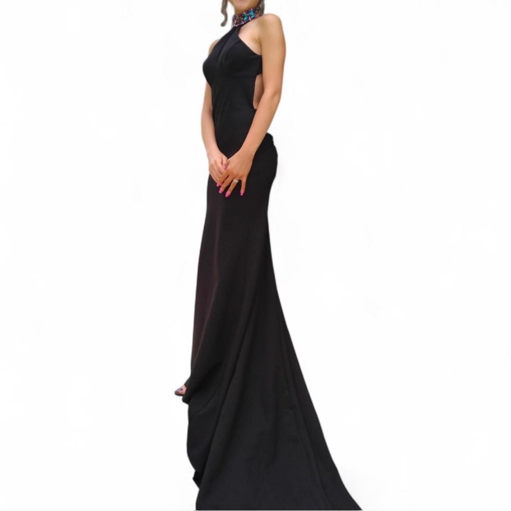 Sherri Hill Black Evening Gown 00 for prom or pageant  dress gown - Picture 2 of 7